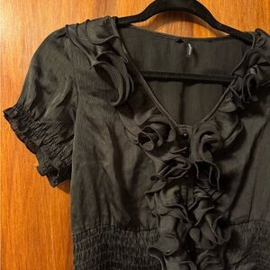 Maurices Black Textured Blouse